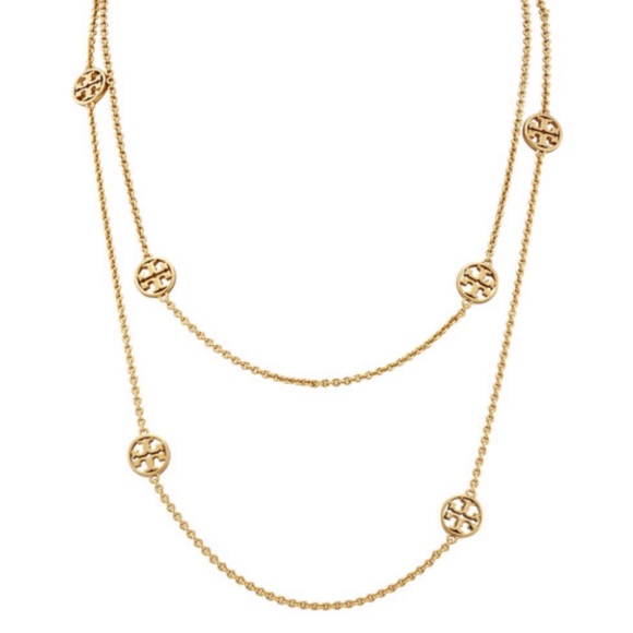 Tory Burch Jewelry - TORY BURCH • Delicate Logo Long Rosary Necklace